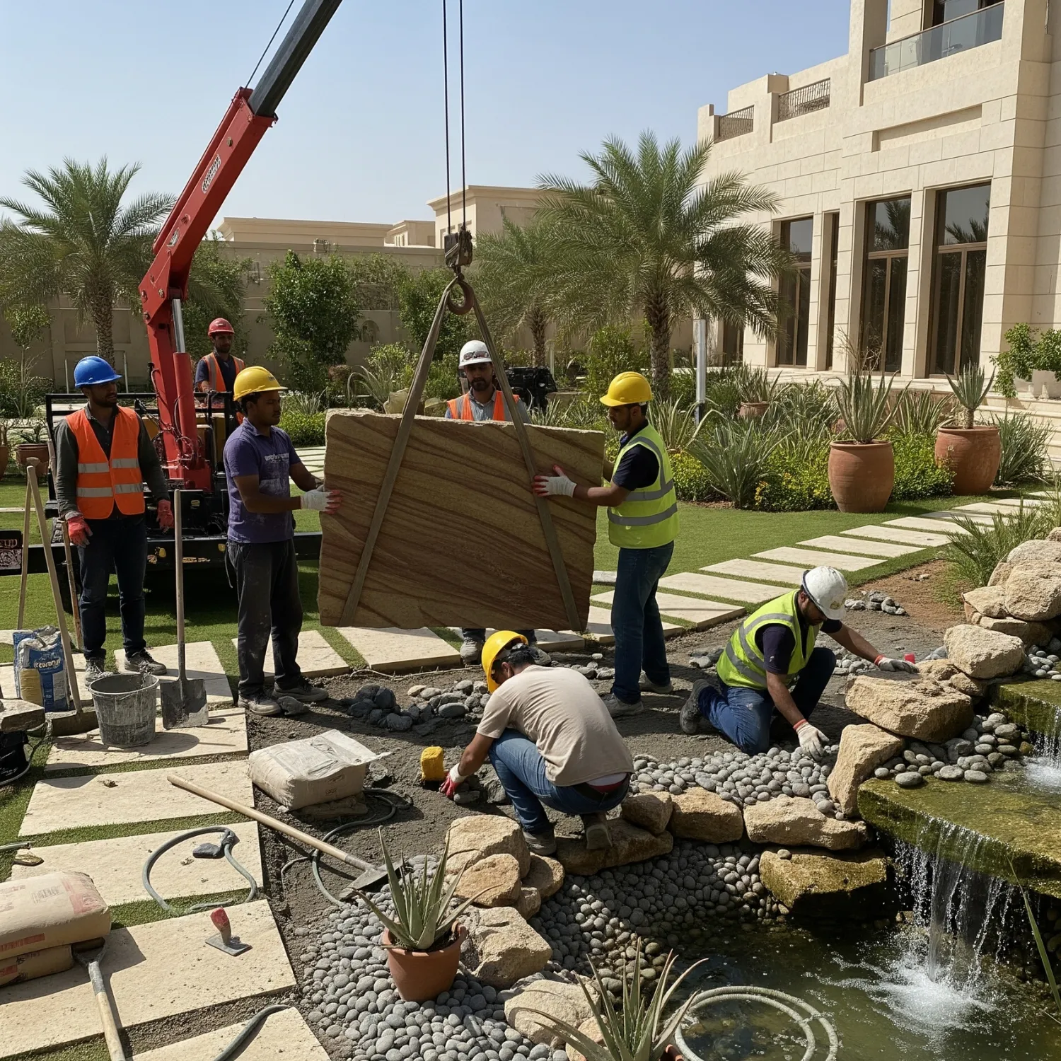 خطوات تركيب الشلال