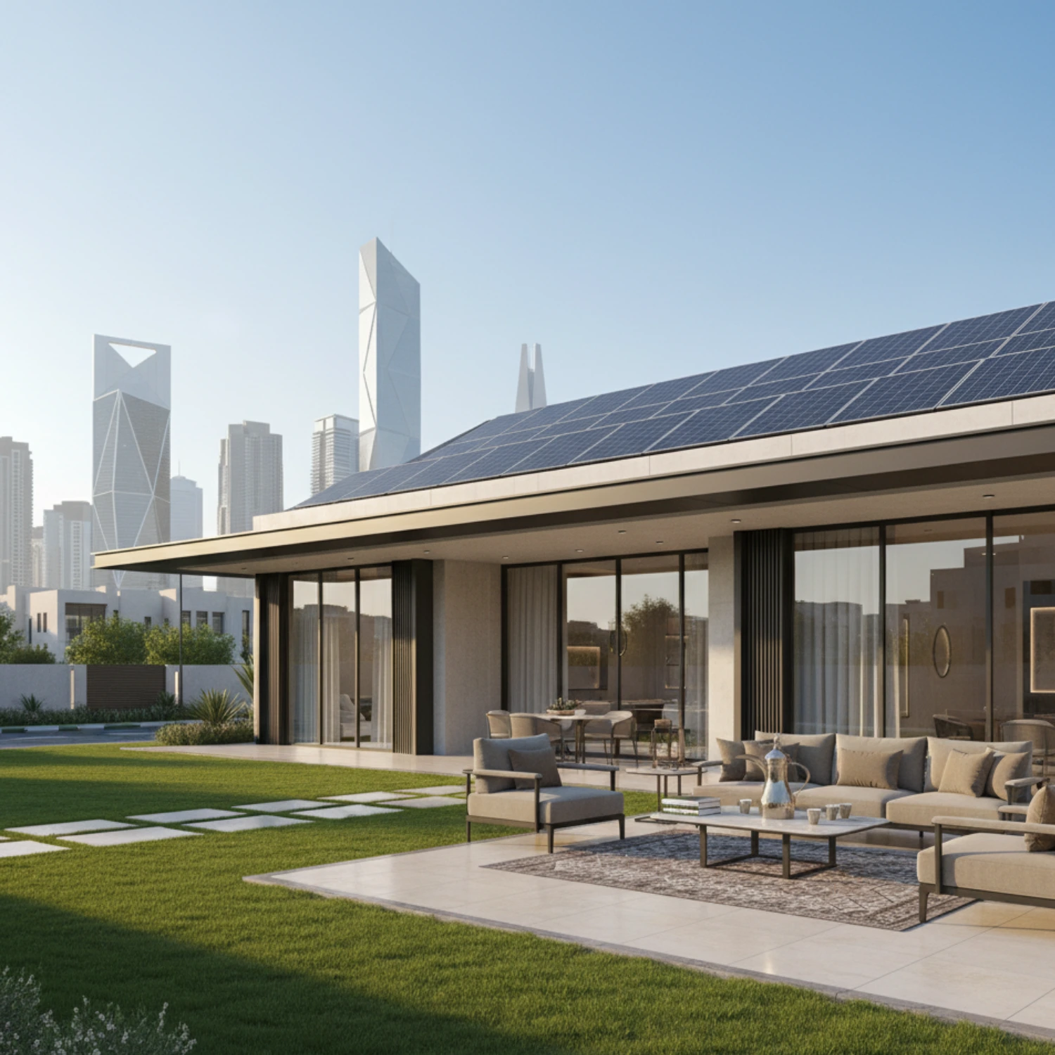 صورة لبيت شمسي مريح